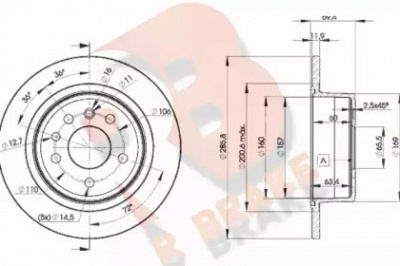R BRAKE 78rbd29211 -  Тормозной диск